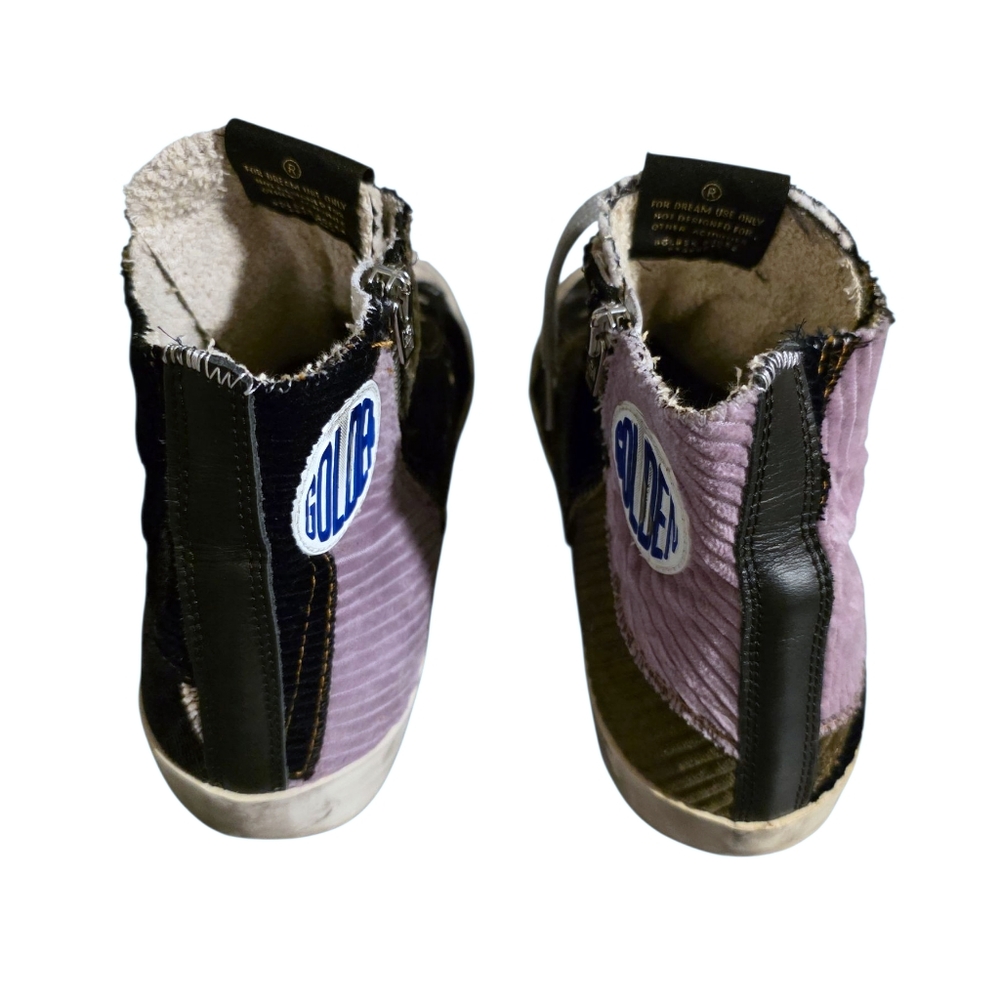 Golden Goose Francy Penstar Classic Velvet Patchwork Black/Multi Size 9 - Picture 4 of 14